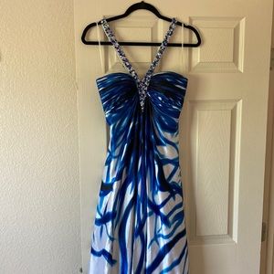 Cáche Blue Beaded Dress